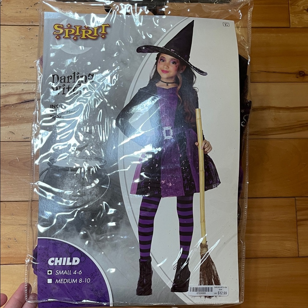 Purple Witch Costume for Kids - Purple and Black small 4-6 years
